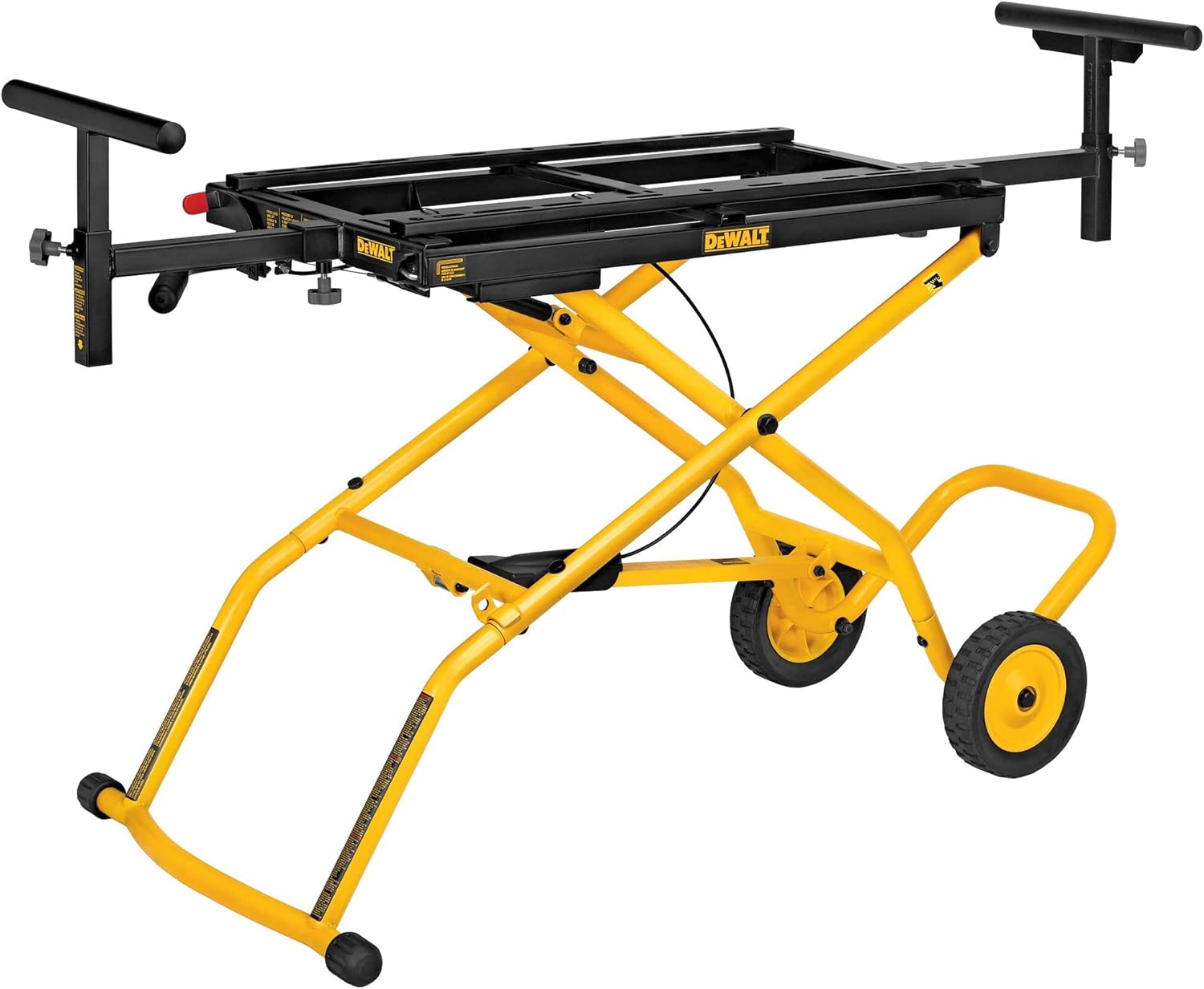 Miter Saw Stand With Wheels (DWX726) Yellow