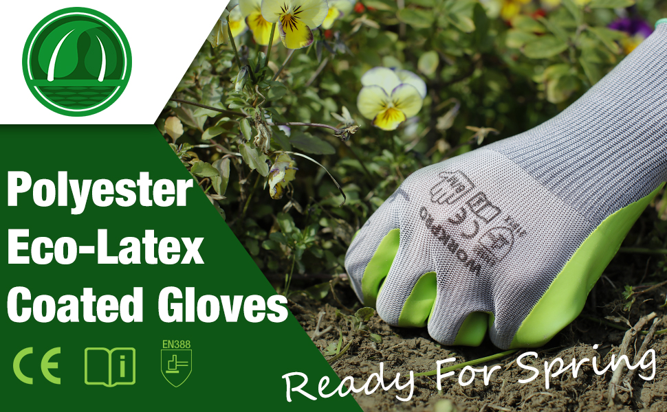 Eco Latex Coated Garden Gloves