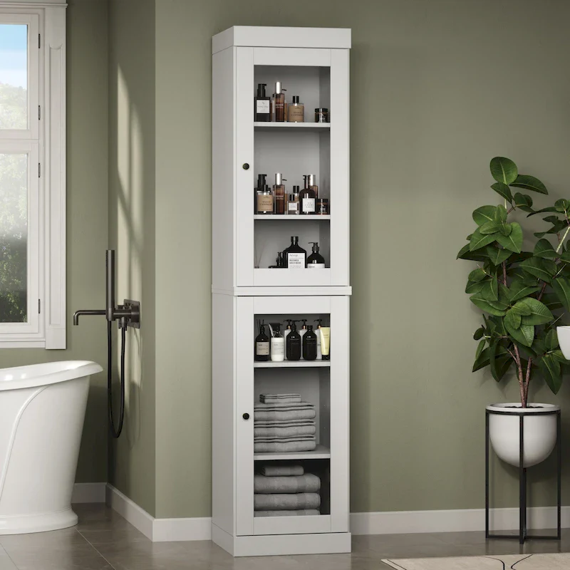 100% Solid Wood 16.5 Bathroom Cabinet with Optional Doors by Palace Imports