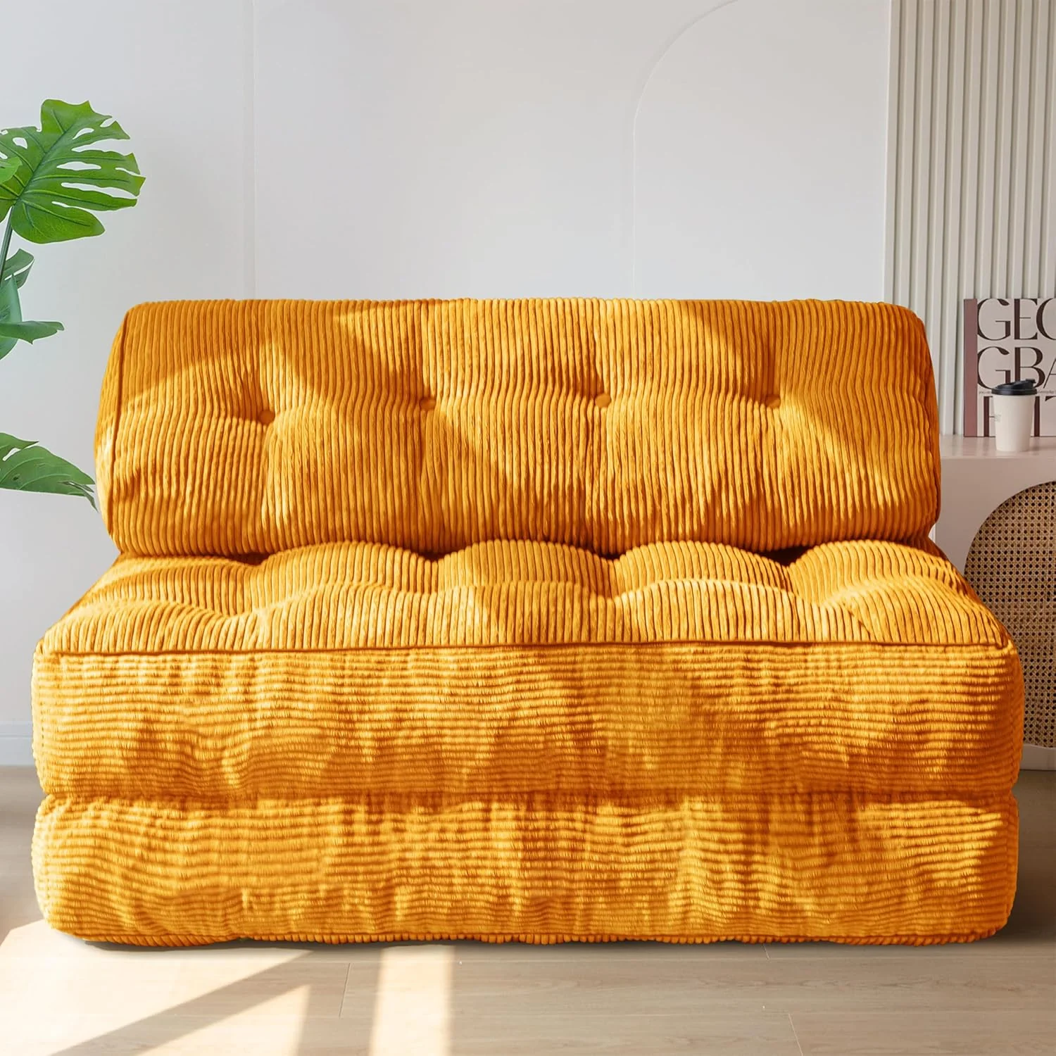 MAXYOYO Folding Sofa Bed Convertible Sleeper Chair Pillow Foldable Mattress Back Support