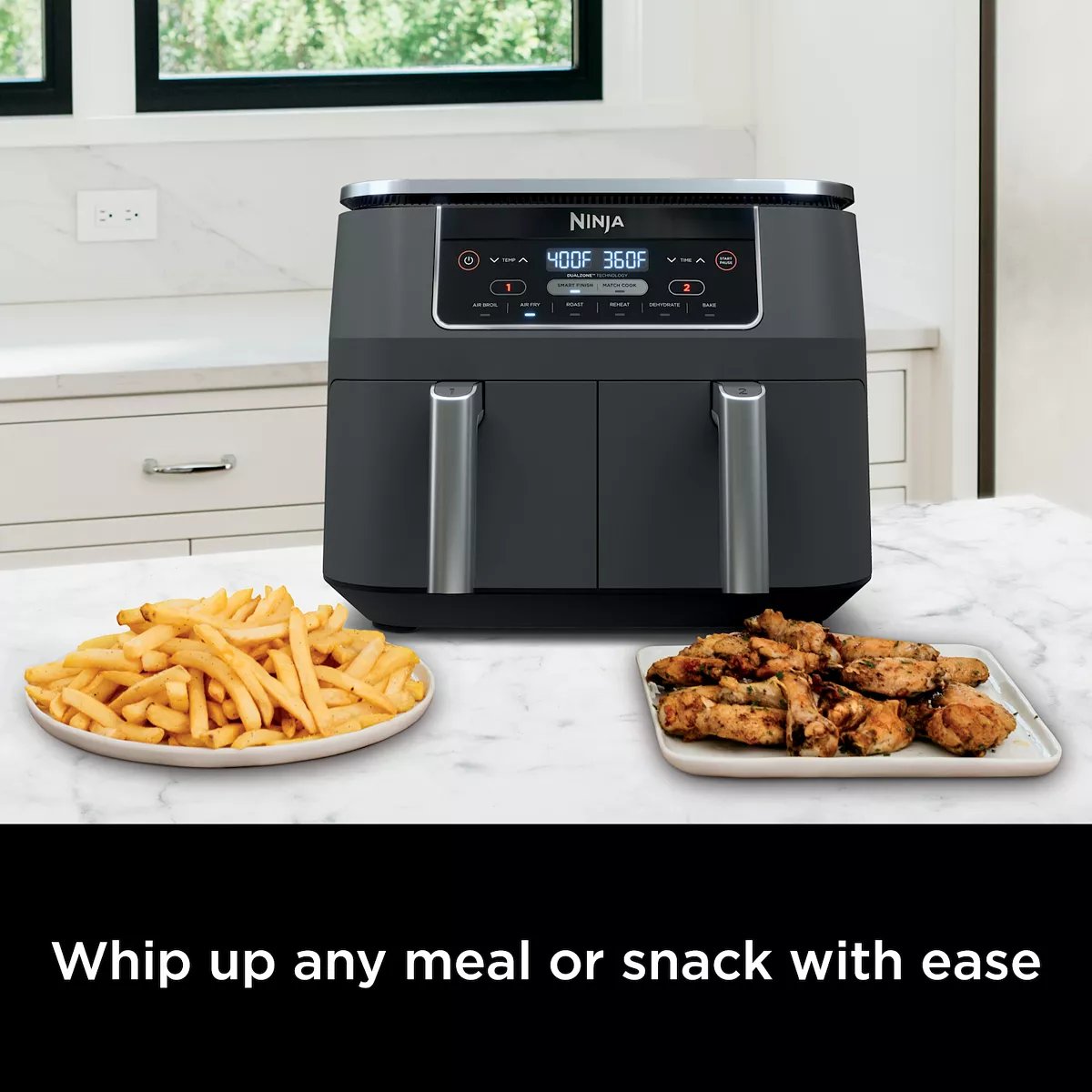 2025 Ninja Foodi 8 qt. Original Dualzone, 2-Basket Air Fryer with 6 Functions