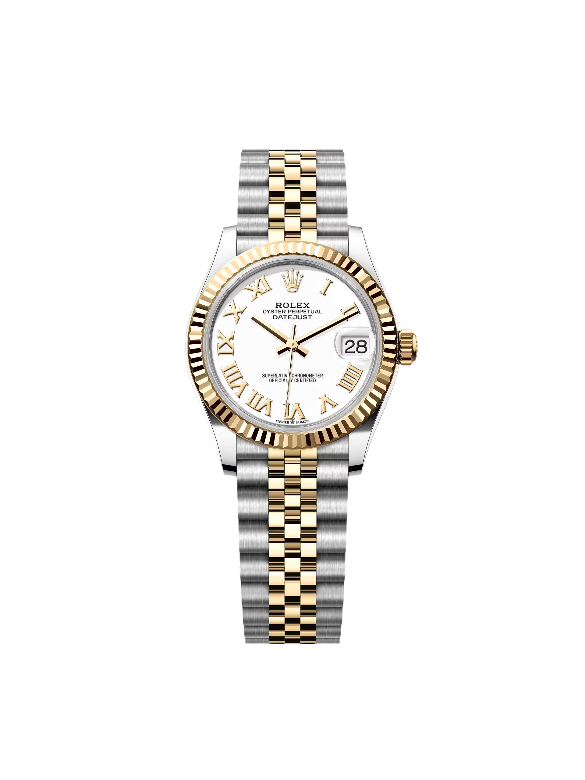 Rolex Datejust m278273-0001/0002 31mm White Dial Stainless Steel and Yellow Gold Oyster Watch