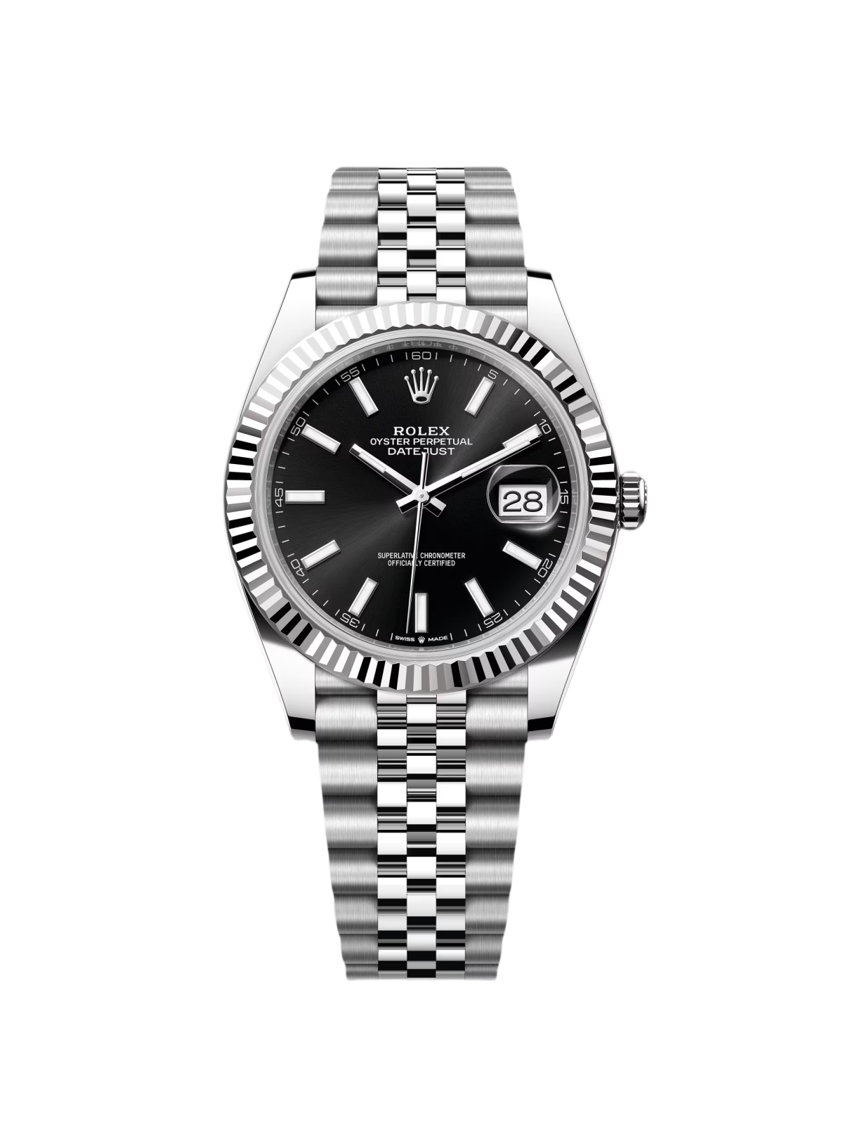 Rolex Datejust Black Index Jubilee 41mm Stainless Steel - 126334