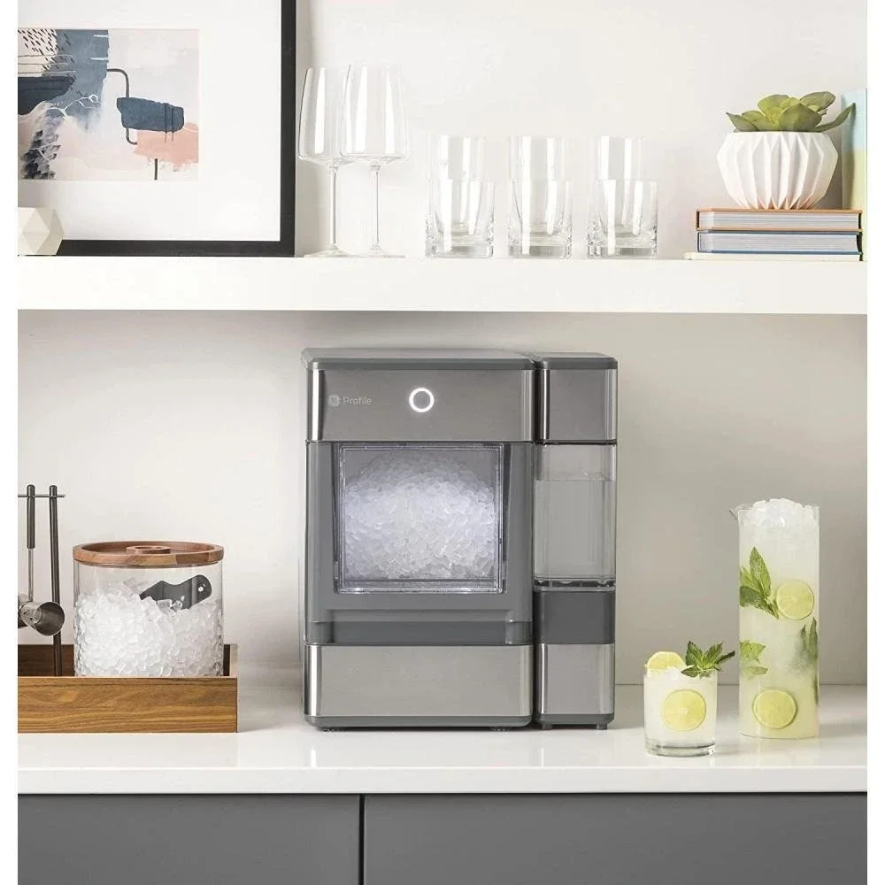 2025 2025 Profile OPAL01GEPKT Opal | Countertop Nugget Ice Maker, Stainless Steel Wrap with Gray Accents & LED Lighting