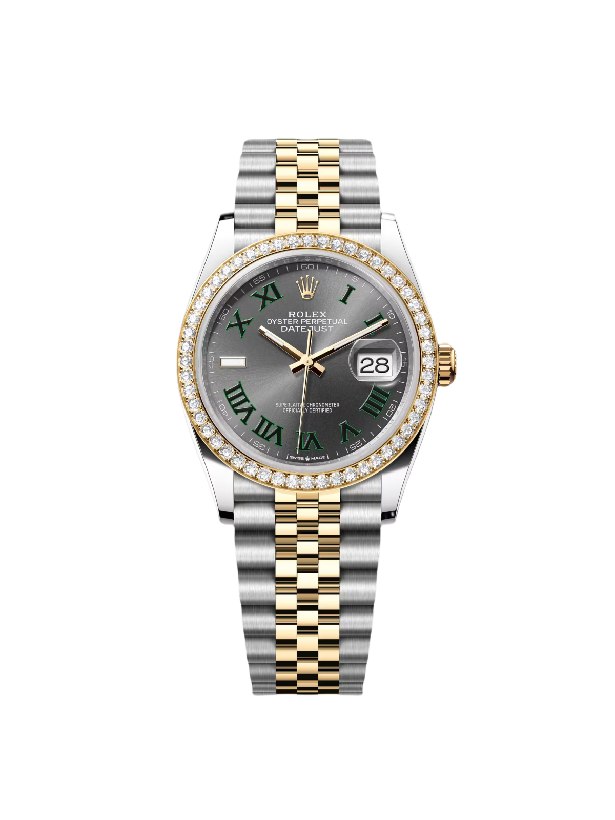 Rolex Datejust 36mm 126283 Wimbledon Slate Dial Jubilee Bracelet Watch