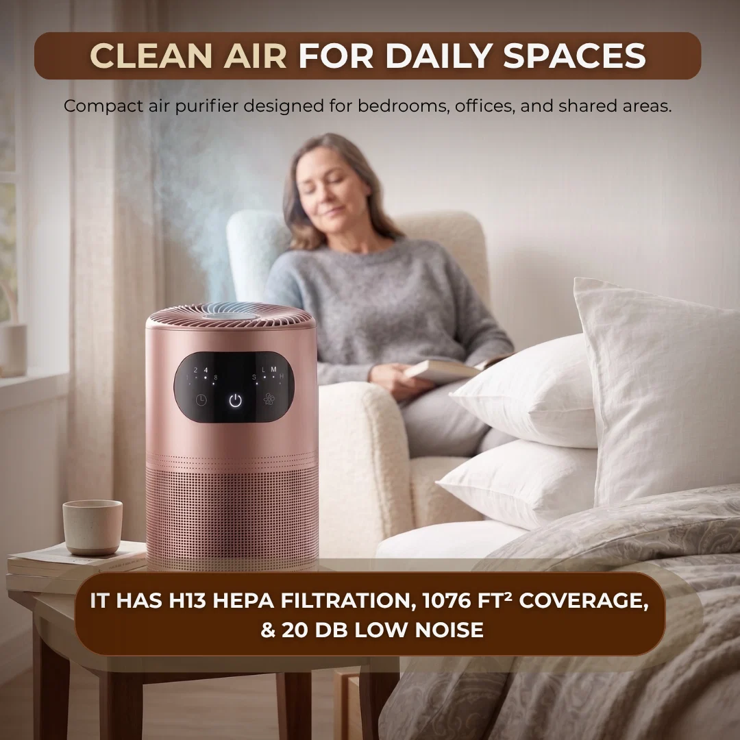 Air Purifier 1076 ft² Room Coverage with Timer and Speed Control Air Purifier 1076 ft² Room Coverage with Timer and Speed Control