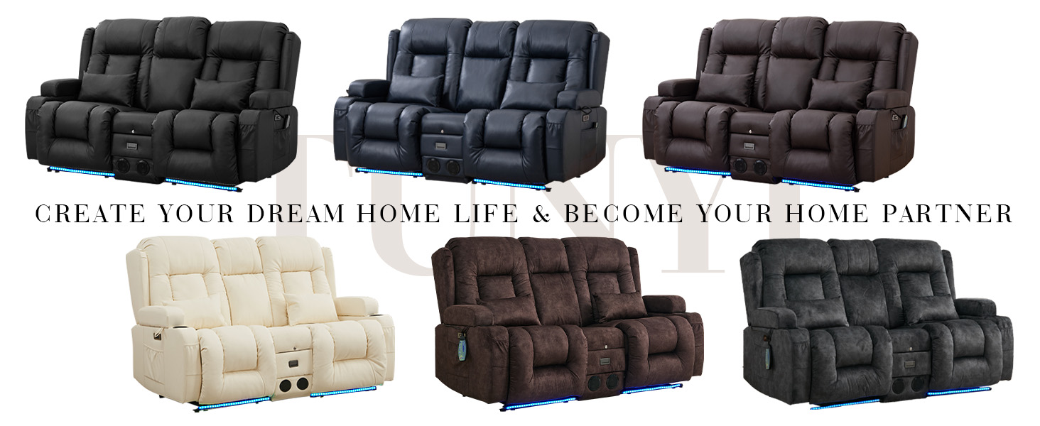 power recliner loveseat in multiple colors