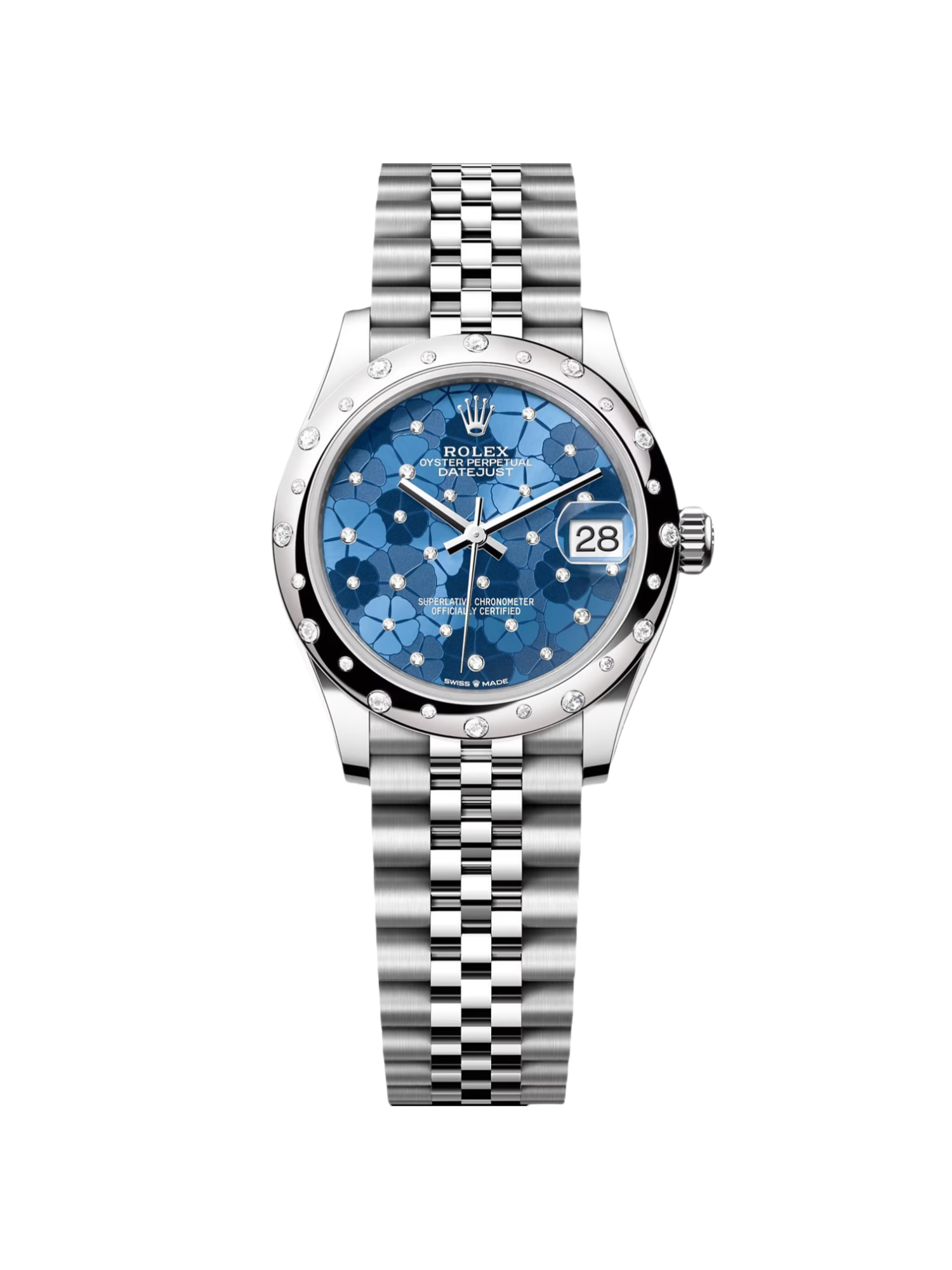 Rolex Datejust m278344-0037/0038 Blue Floral Motif Dial 31mm Oyster