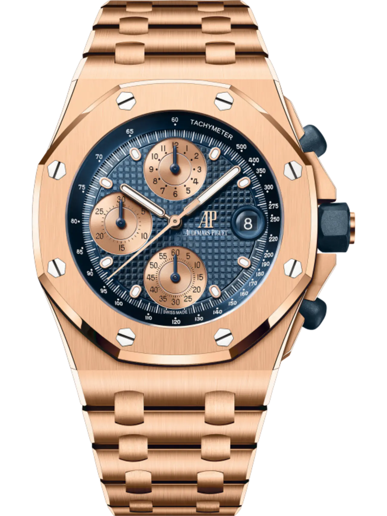 A&P OFFSHORE Pink Gold Blue Dial CHRONOGRAPH 42mm