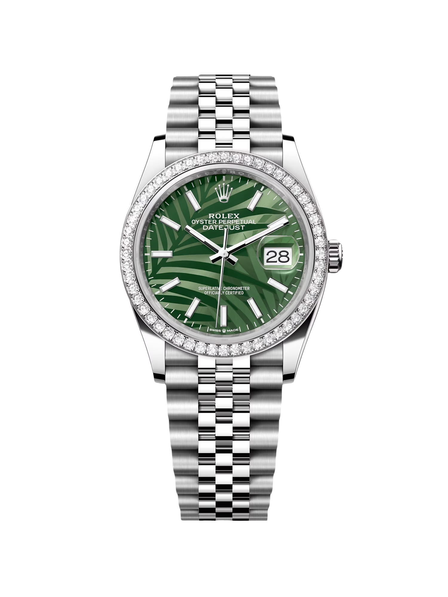 Rolex Datejust 36mm 126284 Olive Green Dial Jubilee Bracelet