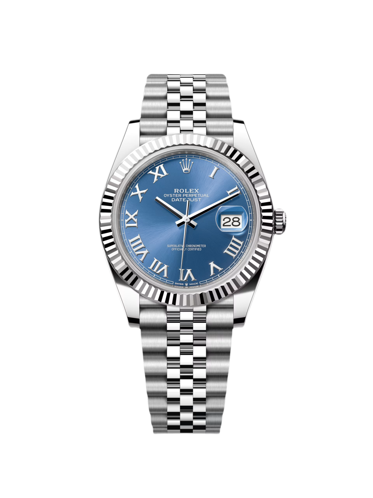 Rolex Datejust 41mm 126334 Blue Roman Oyster Stainless Steel Men’s Watch