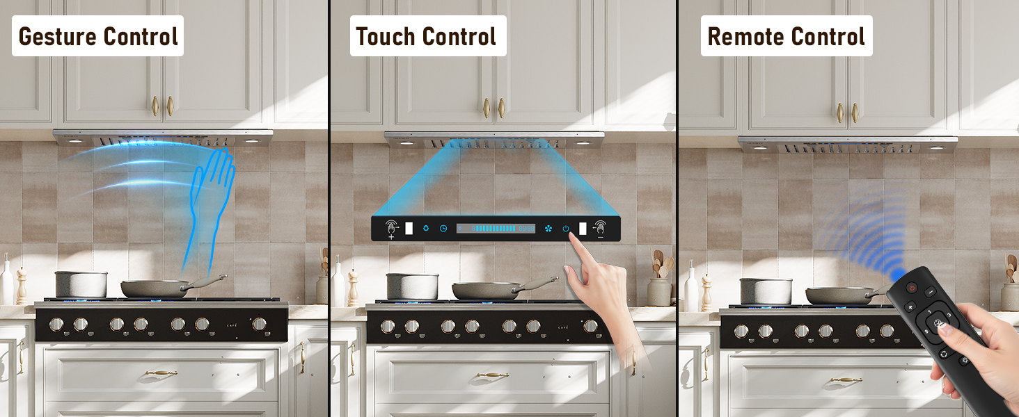 gesture control touch control vent hood