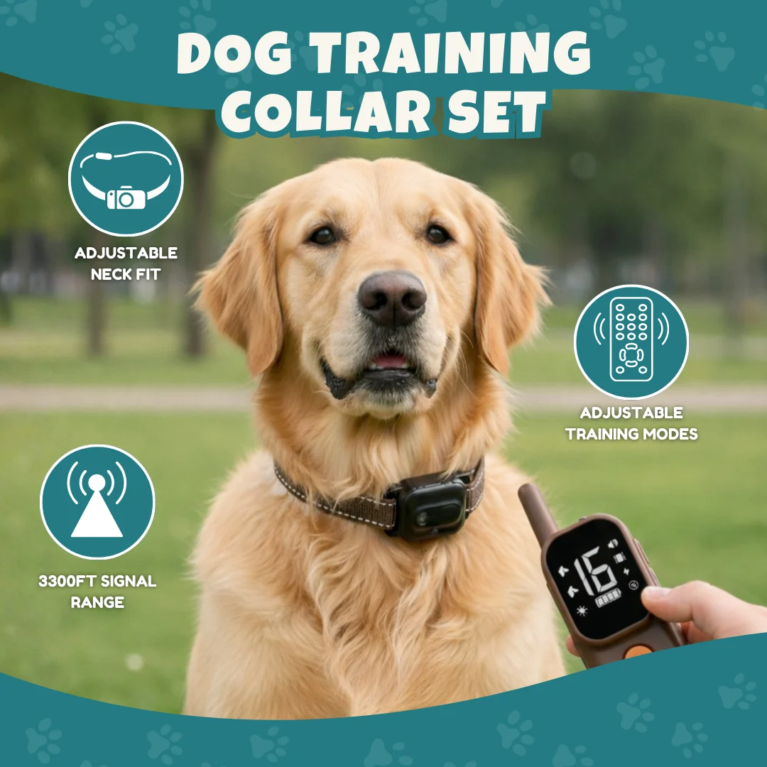 Rechargeable Dog Training Collar with Remote, 4 Modes, Water Resistant
