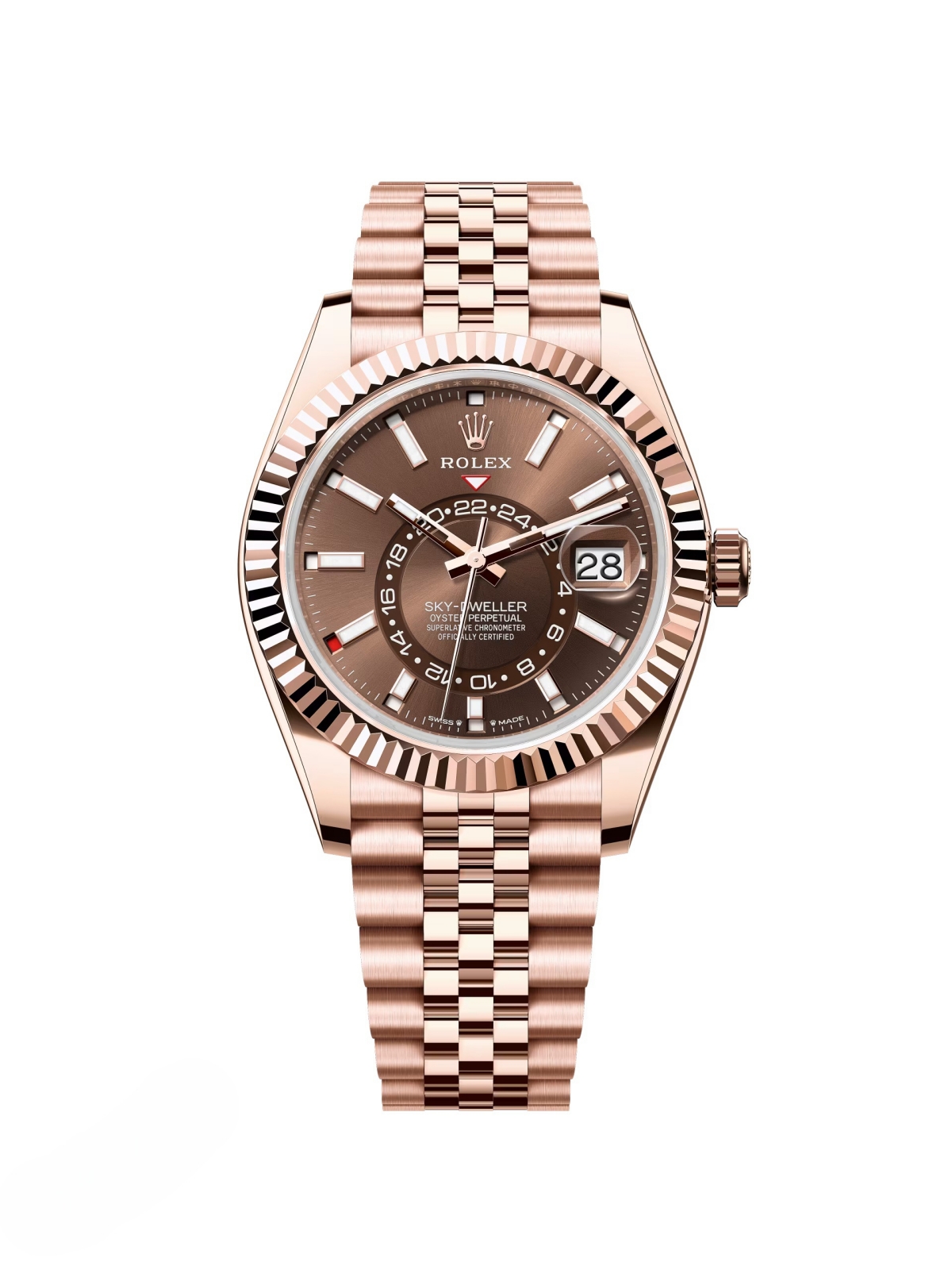 Rolex Sky-Dweller 42mm 336935-0002/0006 Rose Gold Chocolate Dial Jubilee