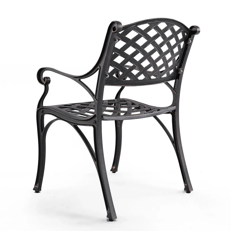 Outdoor 2 Piece Cast Aluminum Bistro Chairs