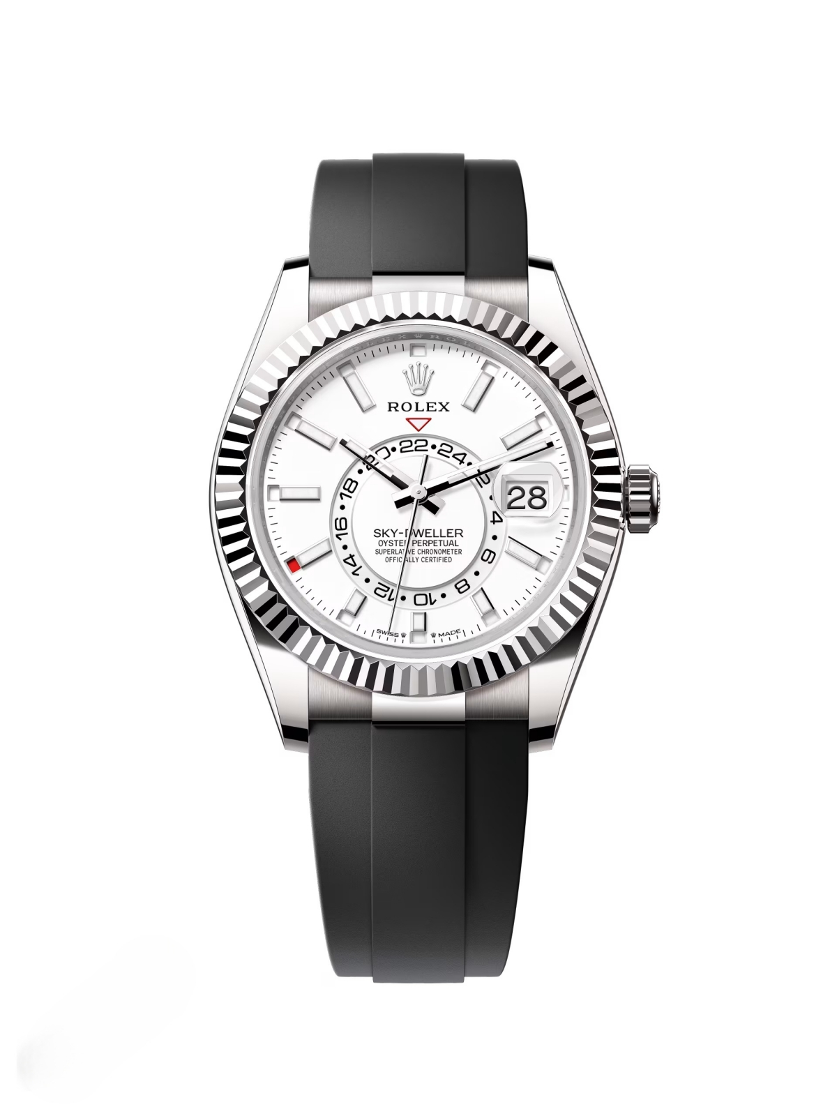 Rolex Sky-Dweller 42mm White Gold White Dial Oysterflex - 336239