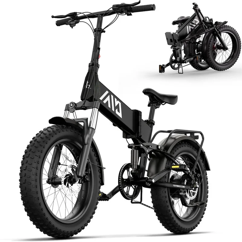 TST Electric Bike 4.0 Fat Tire Foldable Ebike 48V 13Ah Battery 750W Electric Commuter Bicycle with LCD 20