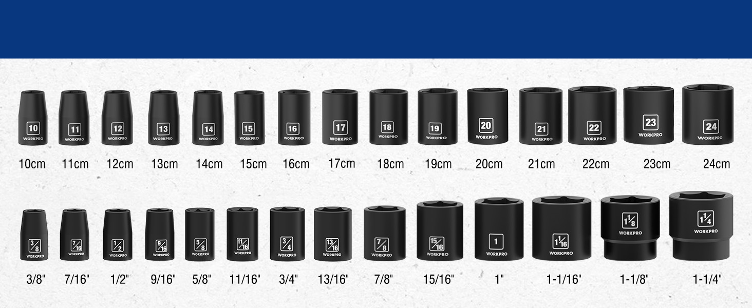 metric SAE sockets