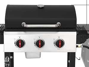 3 Burner Gas Grill with Folding Table