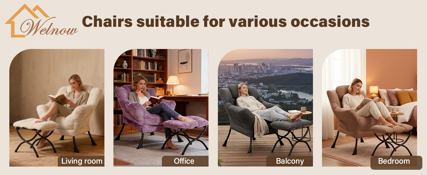 Reading Chair with Footrest
