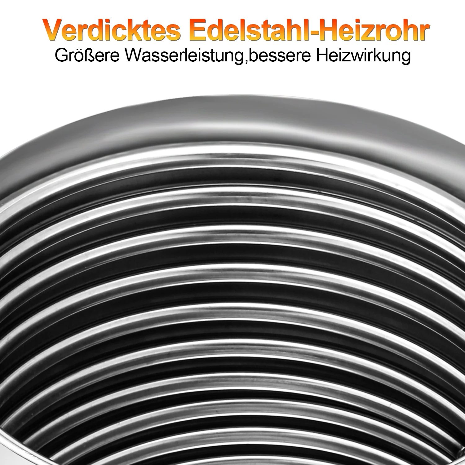 Sonnewelt Poolheizung Feuertonne mit Heizspirale Edelstahl