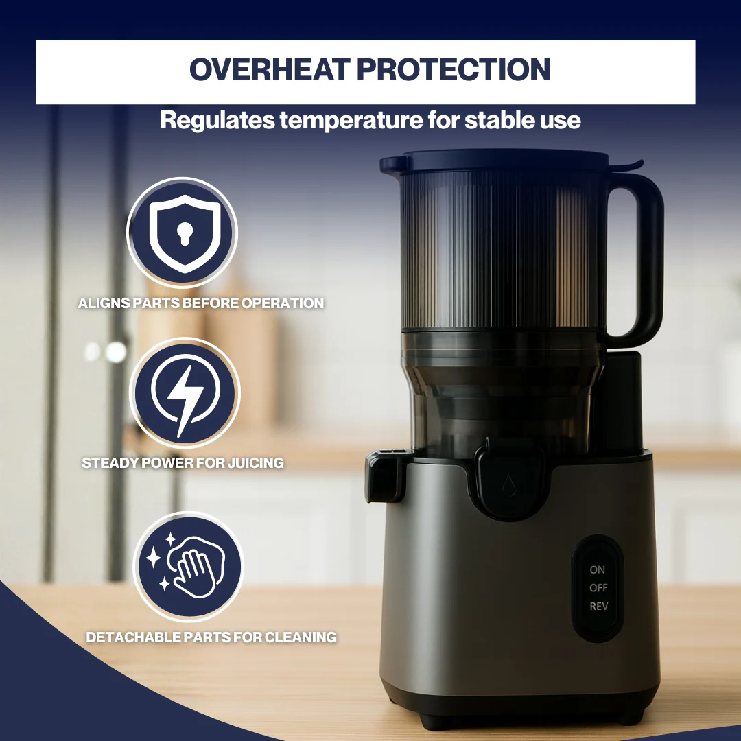 Cold Extraction Press Juicer with 5.4" Feed Chute and Dual Strainers Cold Extraction Press Juicer with 5.4" Feed Chute and Dual Strainers