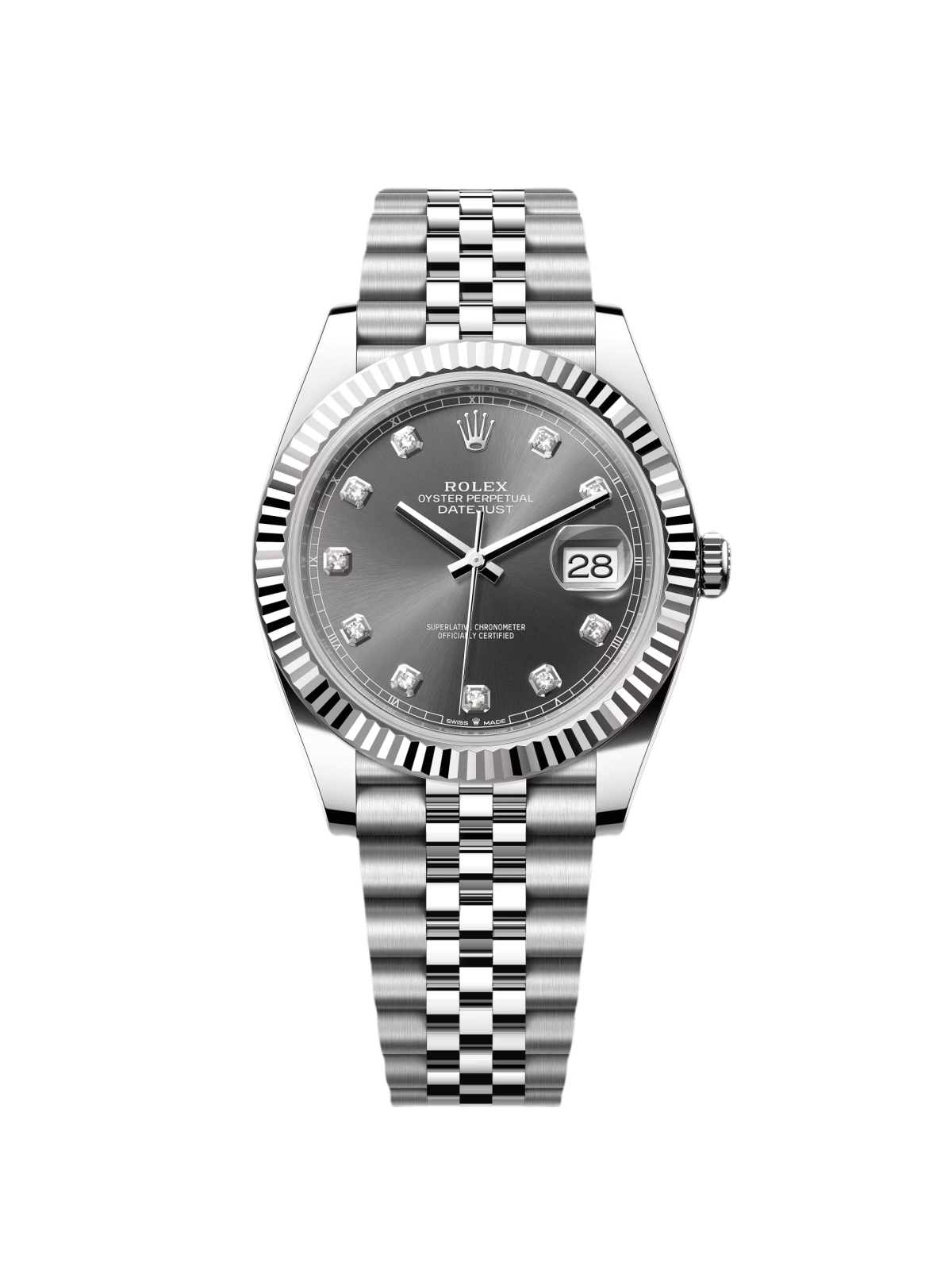 Rolex Datejust 41mm 126334 Slate Diamond Jubilee Stainless Steel