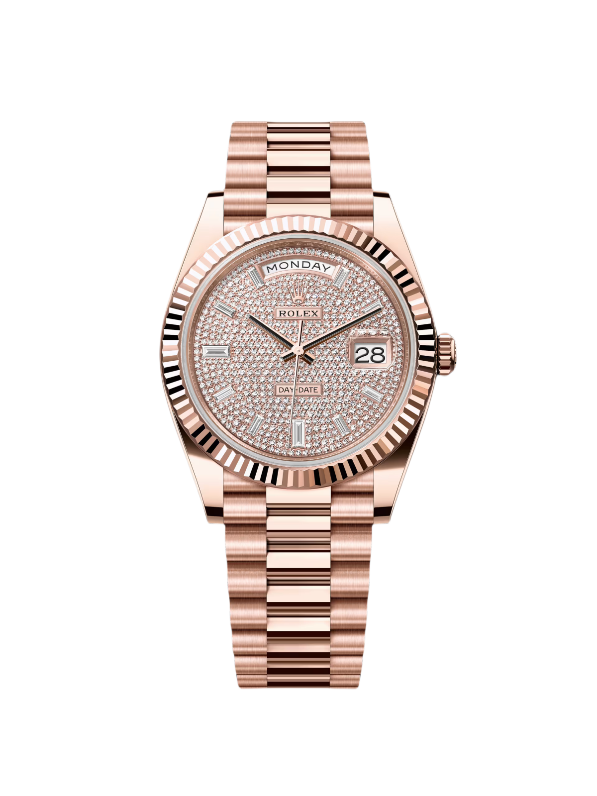 Rolex Day-Date "President" 40mm Everose Gold Diamond Pave Dial - 228235
