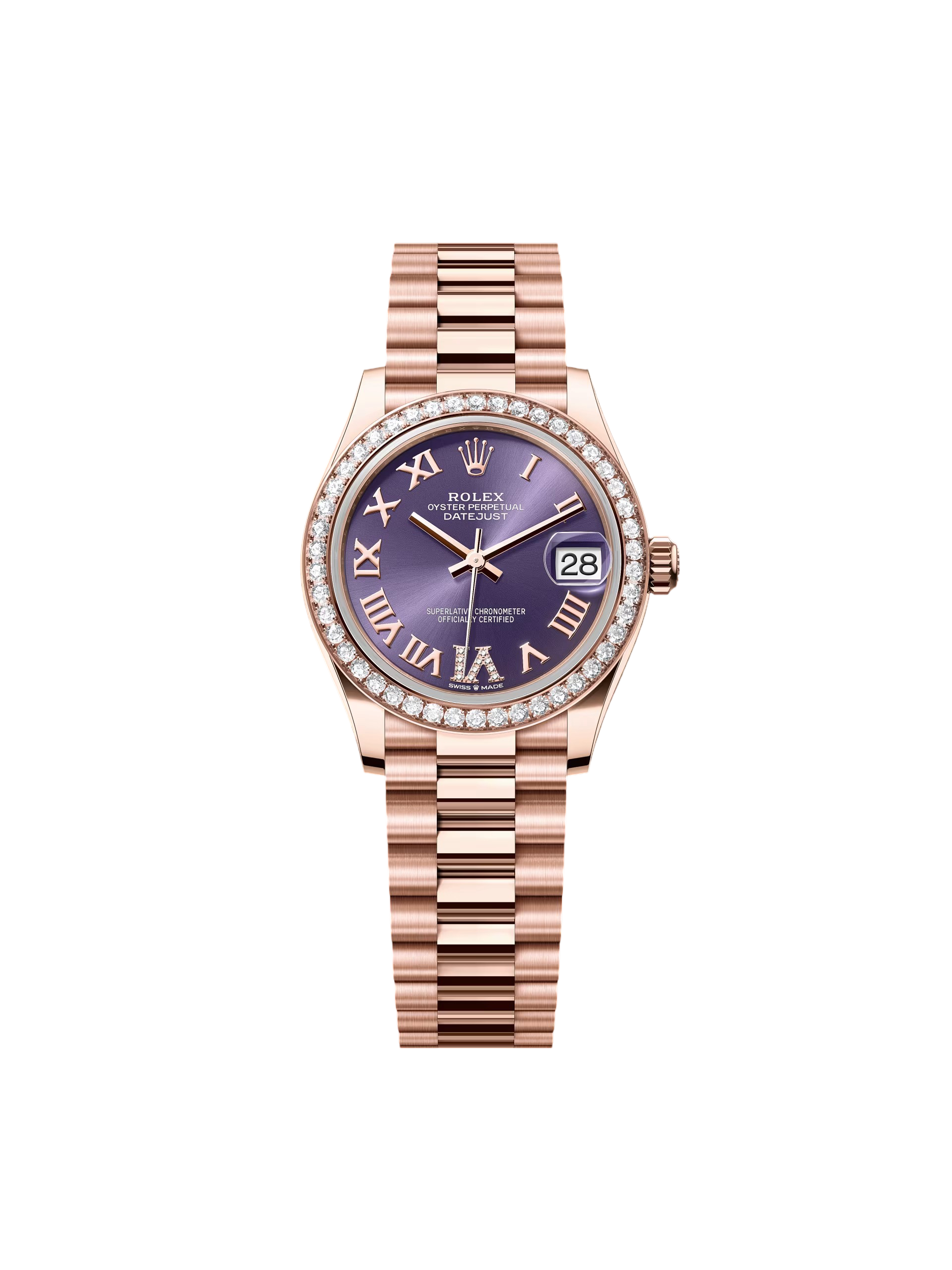 Rolex Datejust m278285RBR-0023 Aubergine Dial 31mm
