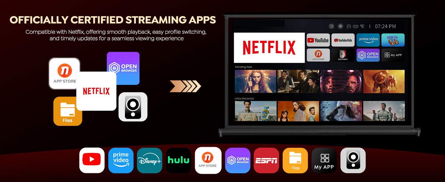 built-in apps projector