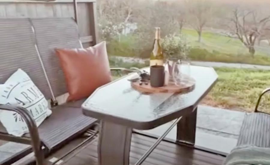 Glider Double Chairs With Table - Double bench and table swinging gazebo set Glider Double Chairs With Table - Double bench and table swinging gazebo set