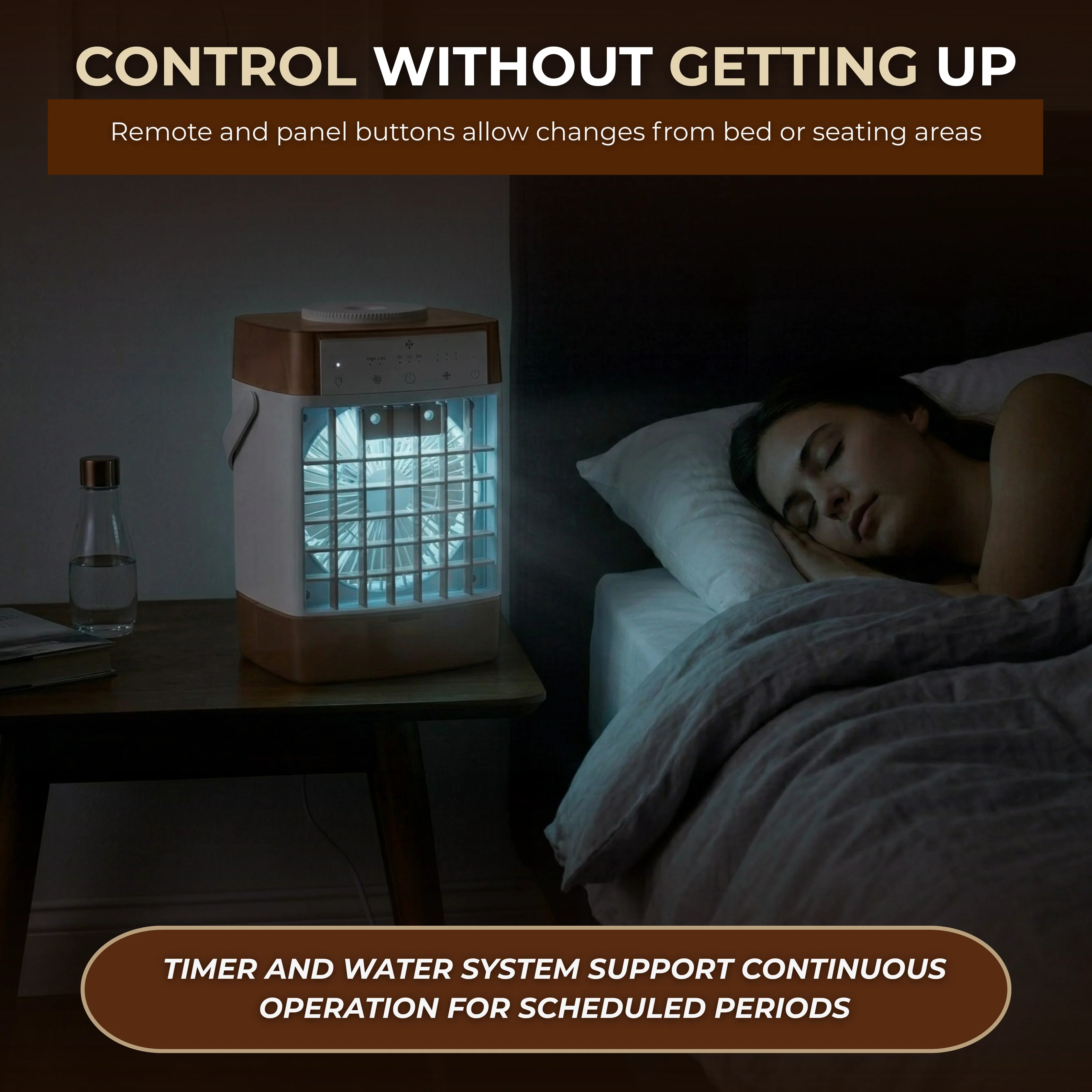Portable Evaporative Air Cooler with Remote, Timer, 3 Speeds Portable Evaporative Air Cooler with Remote, Timer, 3 Speeds