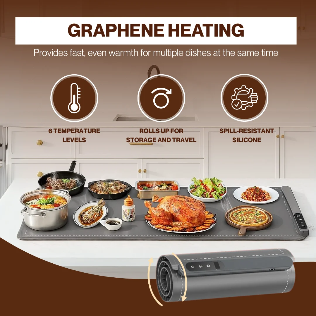 Graphene Food Warming Tray 36x16 Inch with Adjustable Temperature Graphene Food Warming Tray 36x16 Inch with Adjustable Temperature