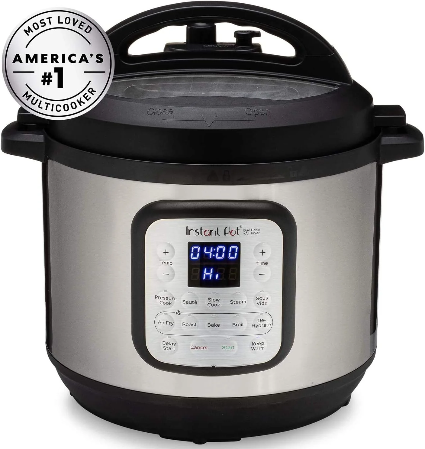 Instant Pot Duo Crisp 11-in-1 Air Fryer and Electric Pressure Cooker Combo with Multicooker Lids that Air Fries