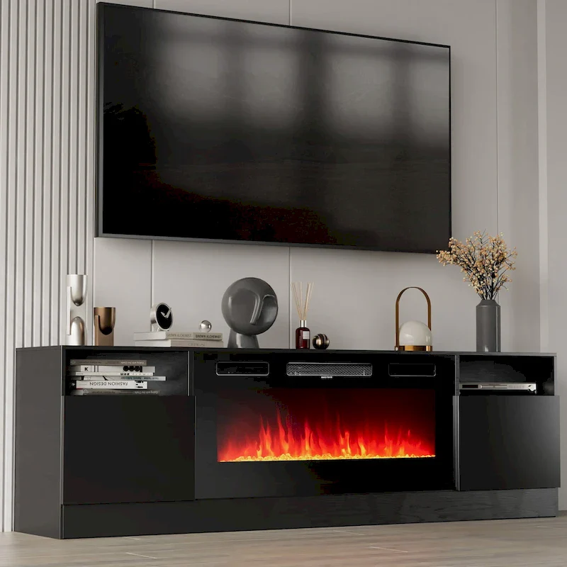 70 Fireplace TV Stand with 36 Electric Fireplace