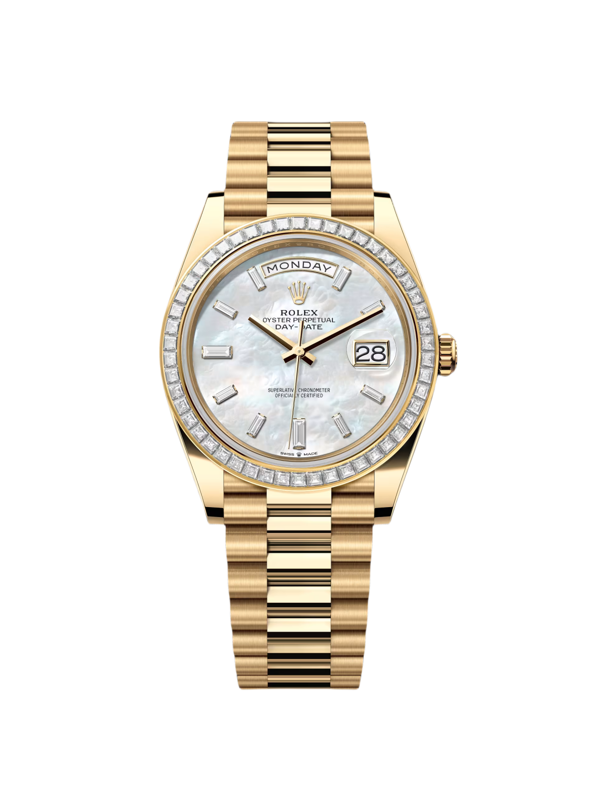 Rolex Day-Date 40mm 228398TBR-0043 White Mother-of-Pearl Dial President Watch