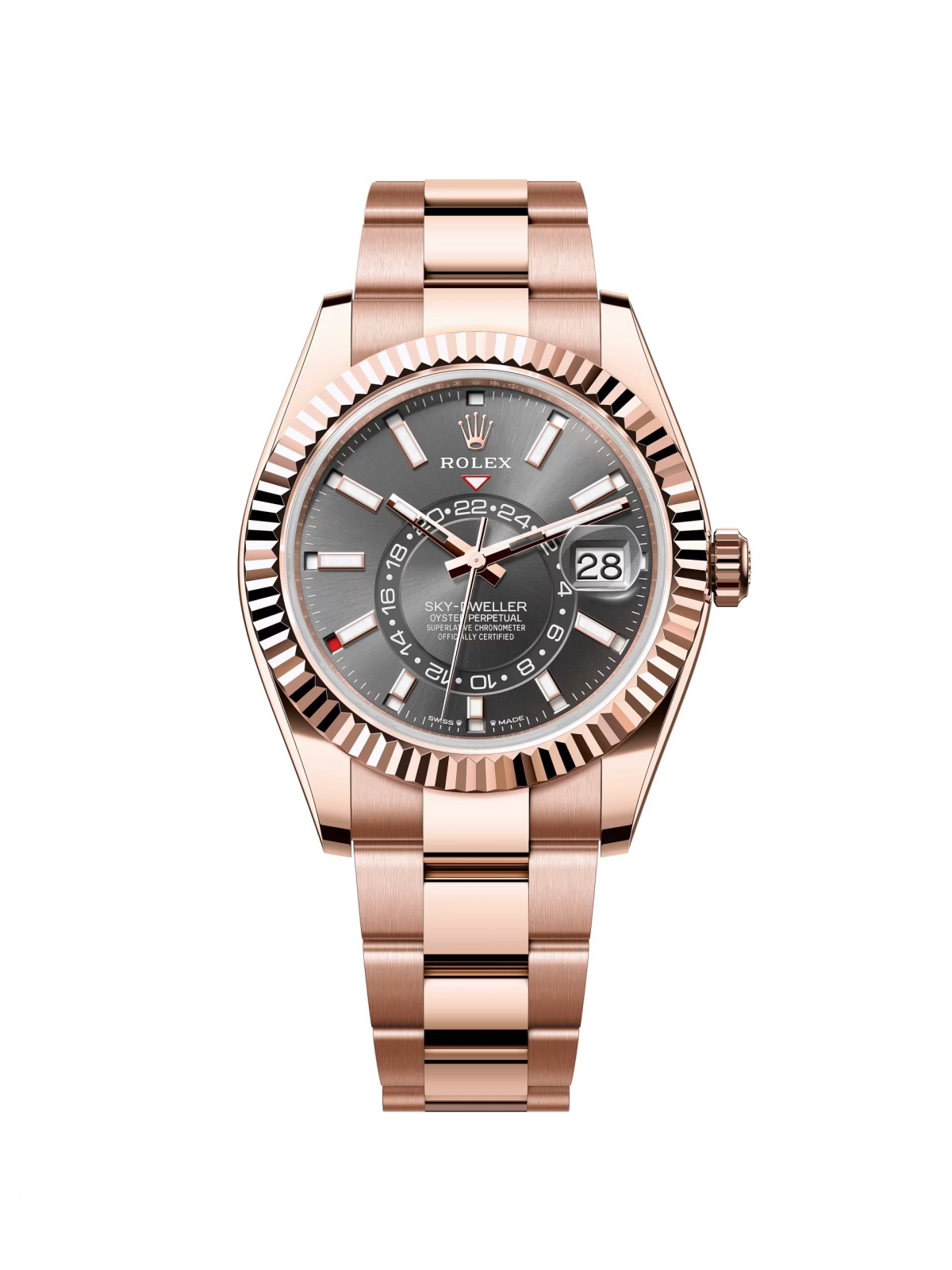 Rolex Sky-Dweller 42mm 336935-0004/0008 Rose Gold Rhodium Dial Oyster