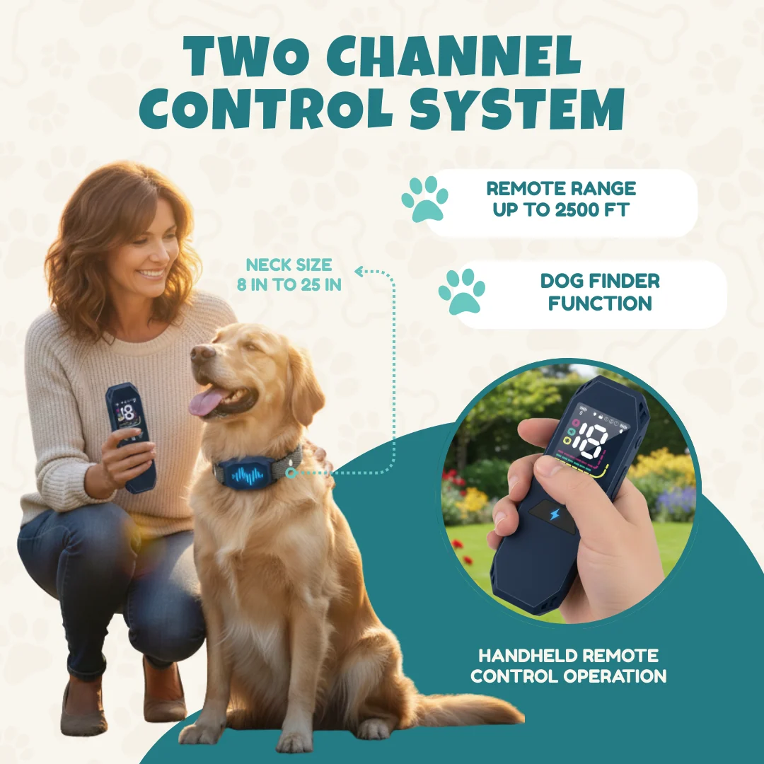 Dog Training Collar with Remote Control, 2500 ft, Dog Finder Function Dog Training Collar with Remote Control, 2500 ft, Dog Finder Function