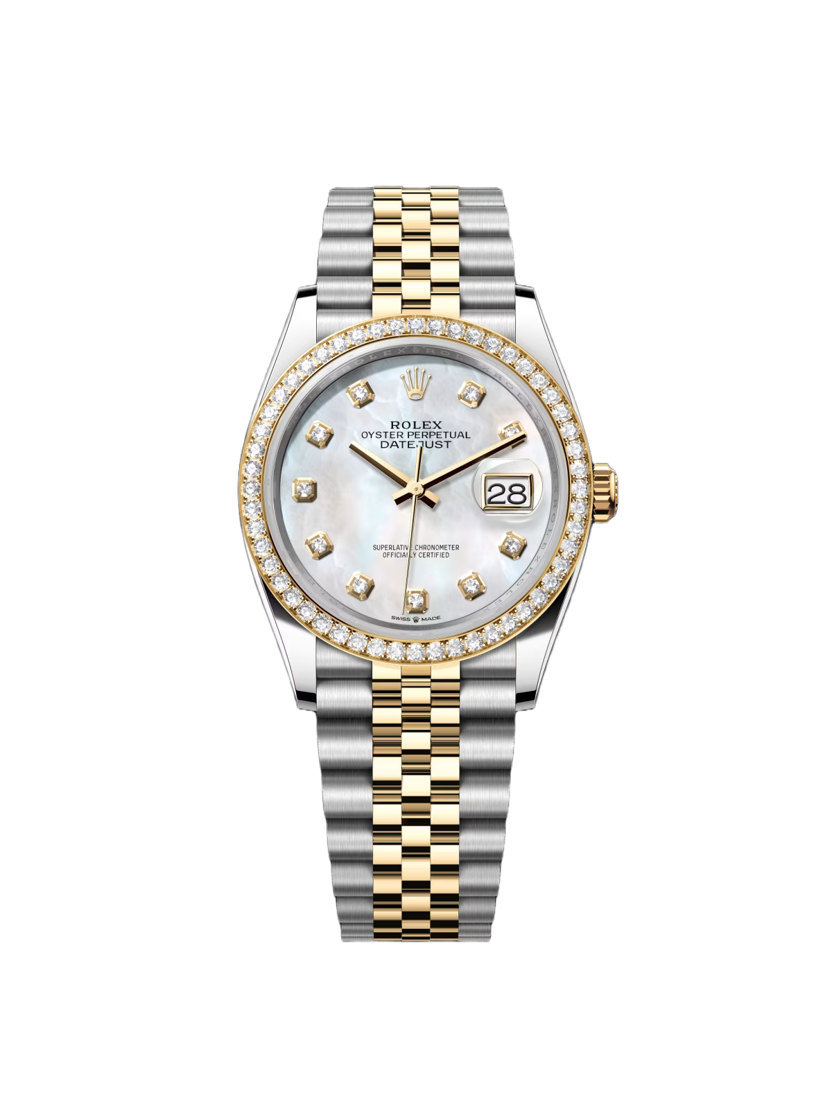 Rolex Datejust 36mm 126283 White Mother-of-Pearl Dial Jubilee Bracelet Watch