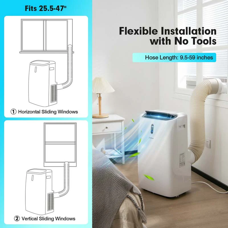 Eletriclife 14000 BTU Portable Air Conditioner with APP WiFi Control