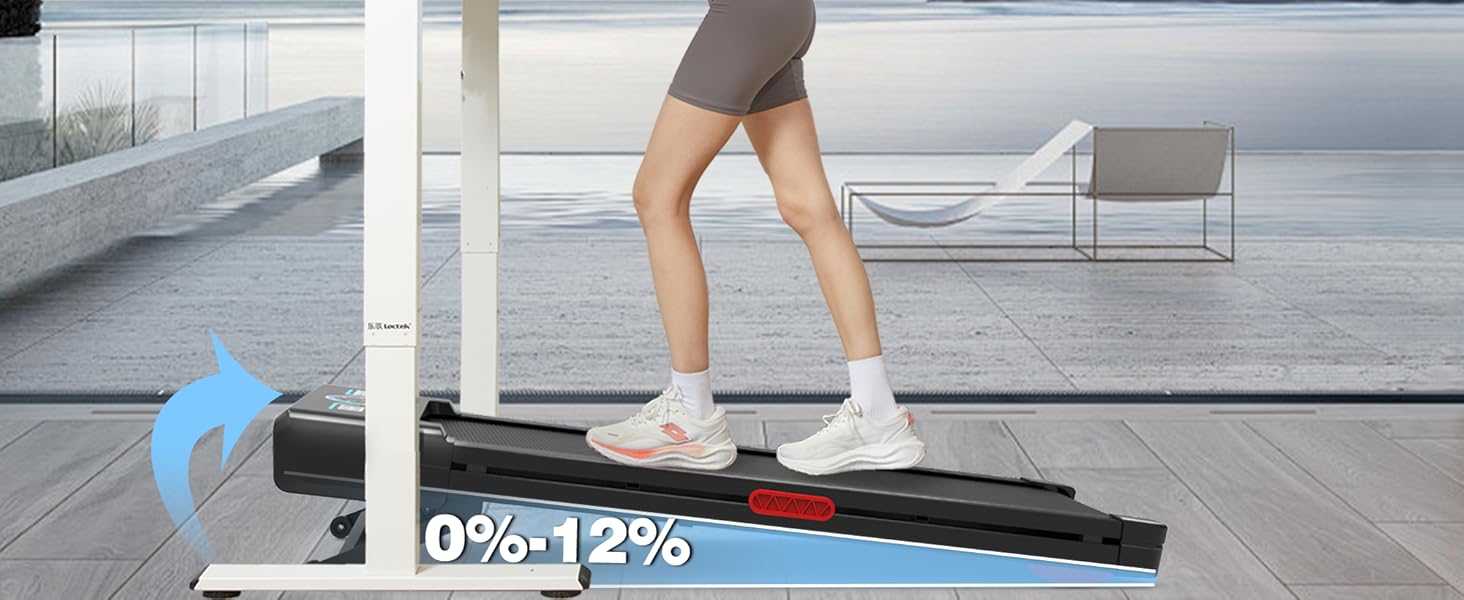 Trailviber walking pad treadmill with 12% auto incline