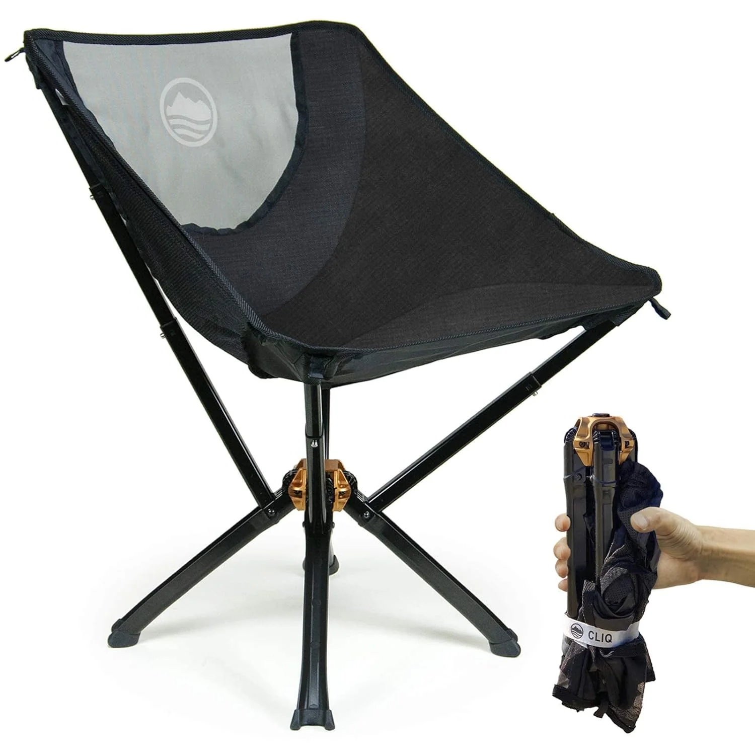 CLIQ Portable Folding Chair for Camping Supports 300 Lbs