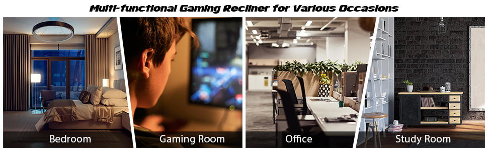 Goplus Massage Gaming Recliner Chair