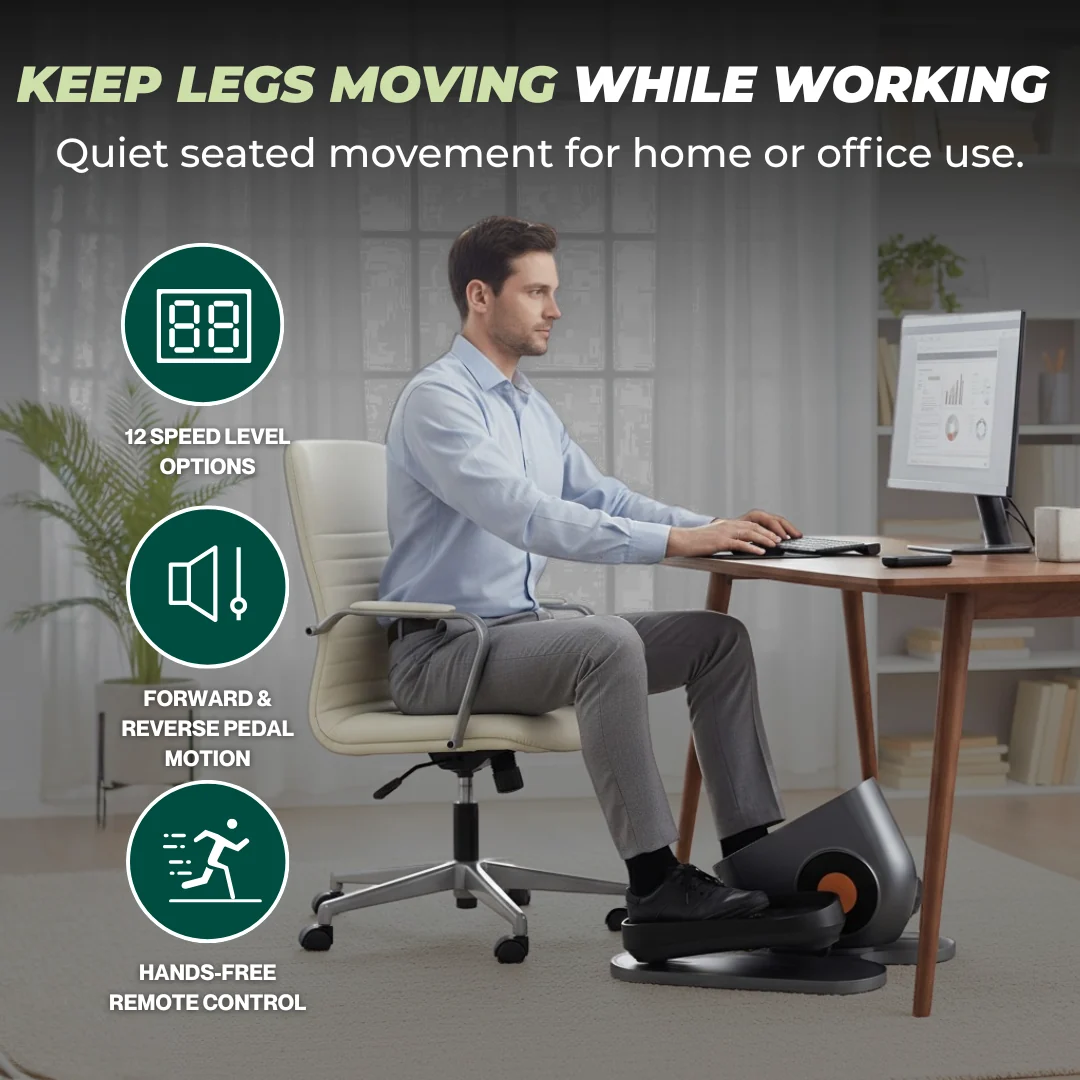 Under Desk Elliptical Machine with Remote Control and LCD Display Under Desk Elliptical Machine with Remote Control and LCD Display