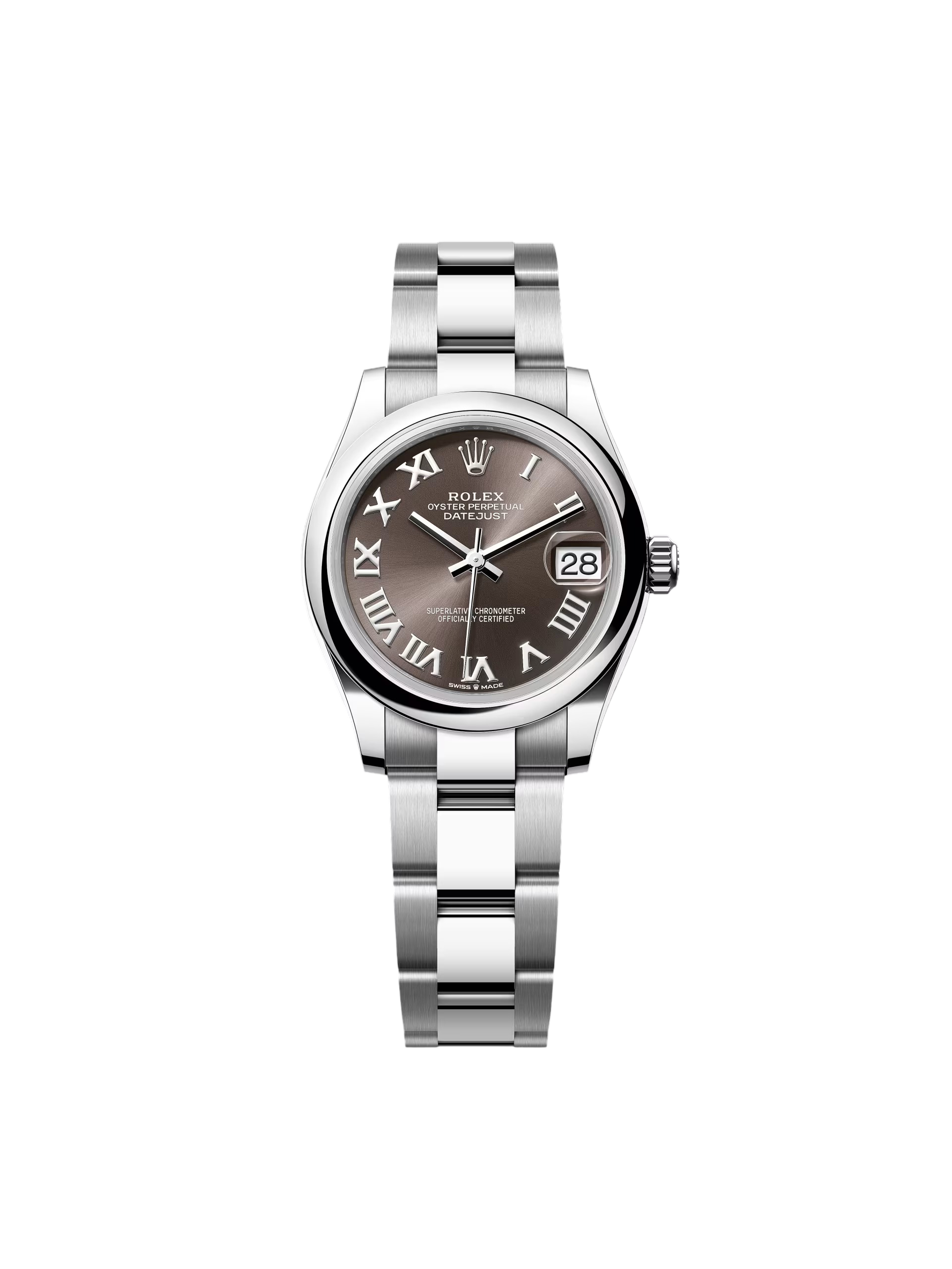 Rolex Datejust m278240-0015/0016 31mm Dark Grey Roman Domed Bezel Oyster Oystersteel