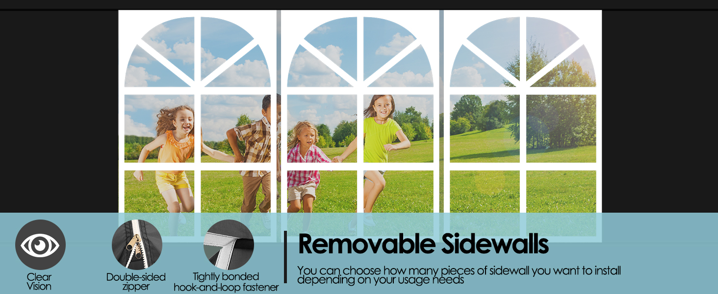 Heavy duty 10x20 commercial pop up canopy with 6 sidewalls