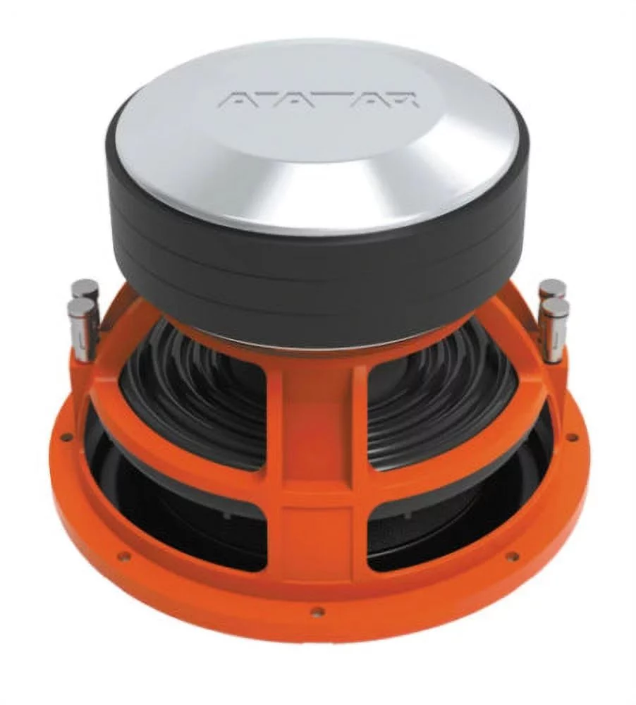 Avatar Tsunami 12&prime;&prime; Subwoofer STU 1246 D1, 6000W Peak, 1 Ohm, Orange, 4&prime;&prime; Voice Coil, Paper Cone