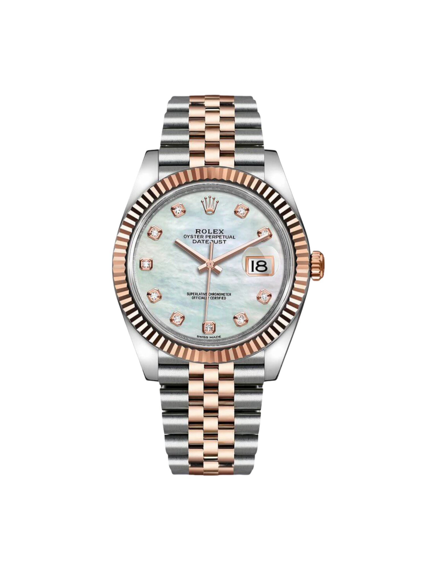Rolex Datejust 41mm 126331 MOP Diamond Jubilee Steel and Rose Gold Watch