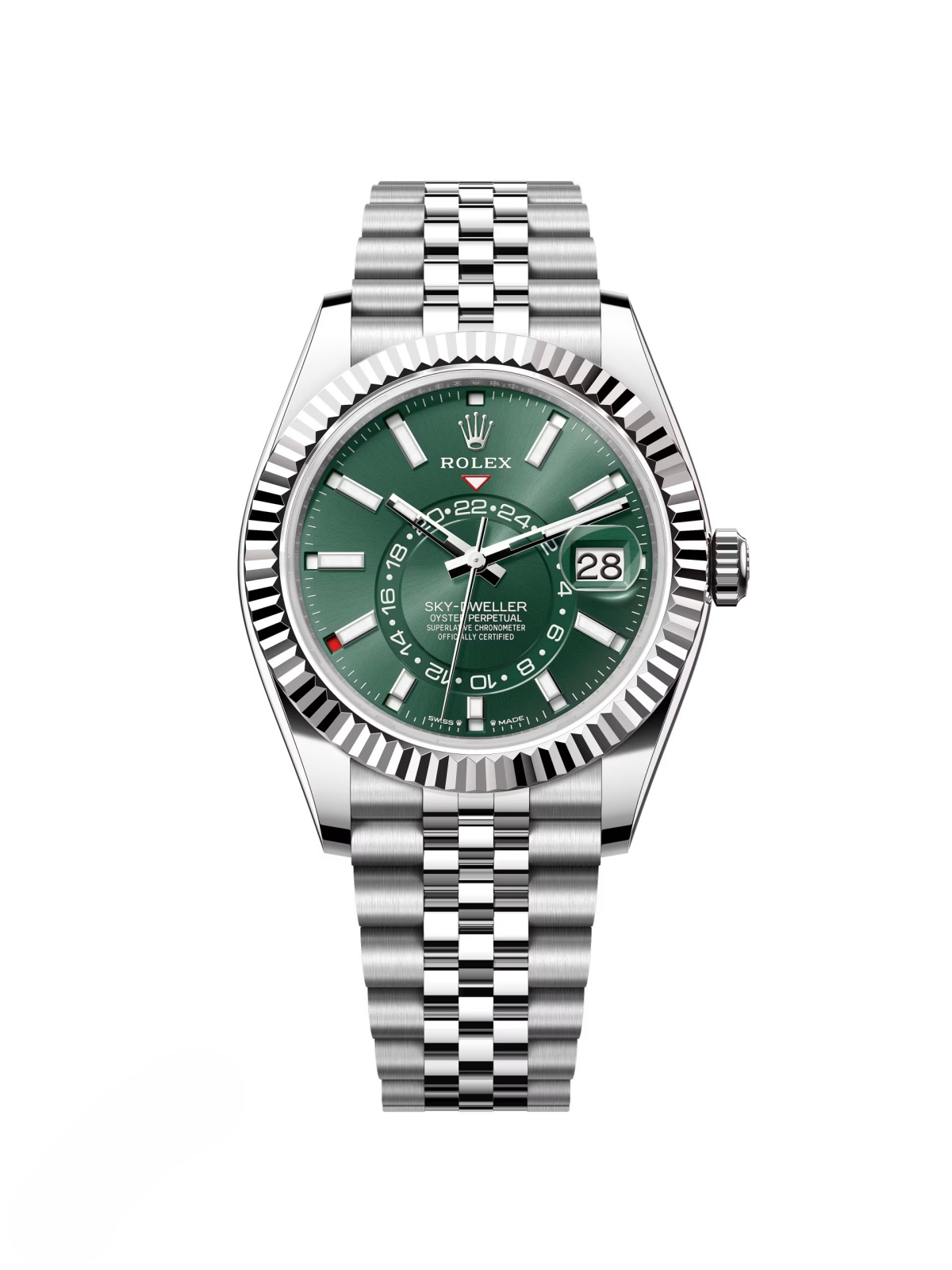 Rolex Sky-Dweller 42mm 336934-0001/0002 Stainless Steel Green Dial Oyster