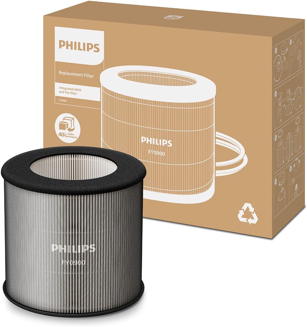 Philips Air Purifier 900 Series, HEPA NanoProtect + Activated Carbon Filter, CADR 250 m³/h for 65 m² Allergy Sufferers, Quiet, Intelligent and Energy Efficient (AC0951/13)